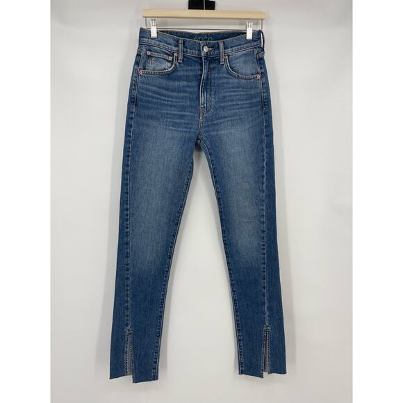 Etica | Twisted Seam Slim Split Hem Jeans Riverside Wash 26 - Picture 2 of 14